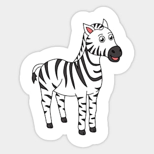 Cute Happy Zebra Safari Africa Animal Sticker